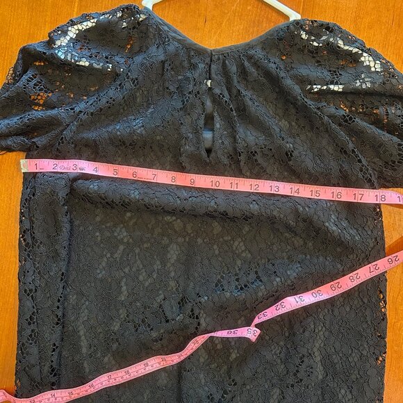 J Crew Black Lace Top Size XS - Picture 4 of 5